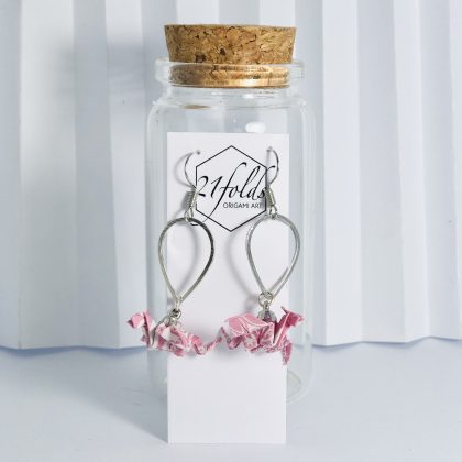 pink origami dragon asian