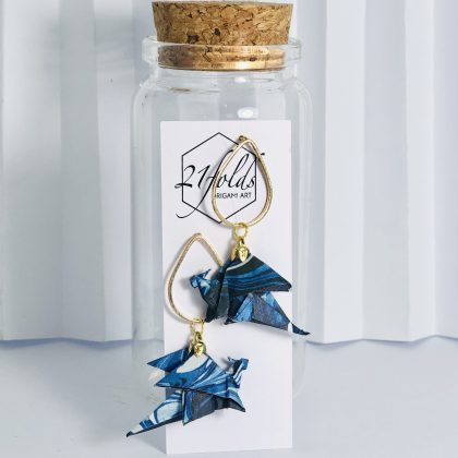 Blue Origami Dragon - European