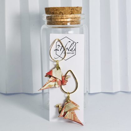 Coral Origami Dragon - European